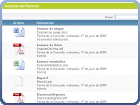 ConsultorioWeb.com le permite adjuntar diferentes tipos de archivos a la consulta del paciente.